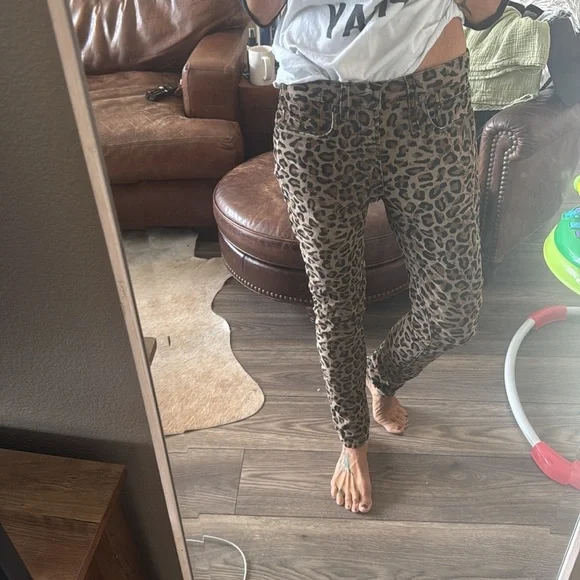 R13 Allison skinny Leopard Print Pants - Picture 16 of 17